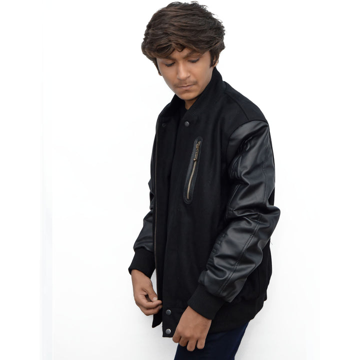 MICHAEL B JORDAN KOBE DESTROYER XXIV STYLISH BATTLE FAUX LEATHER SLEEVES JACKET - The Jacket Planet