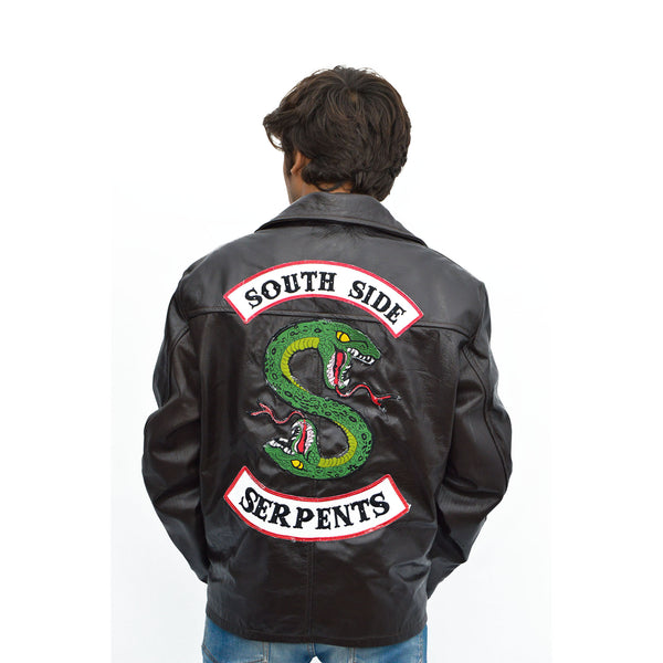 RIVERDALE SOUTHSIDE SERPENTS SHEEP LEATHER JACKET HOT TOPIC EXCLUSIVE