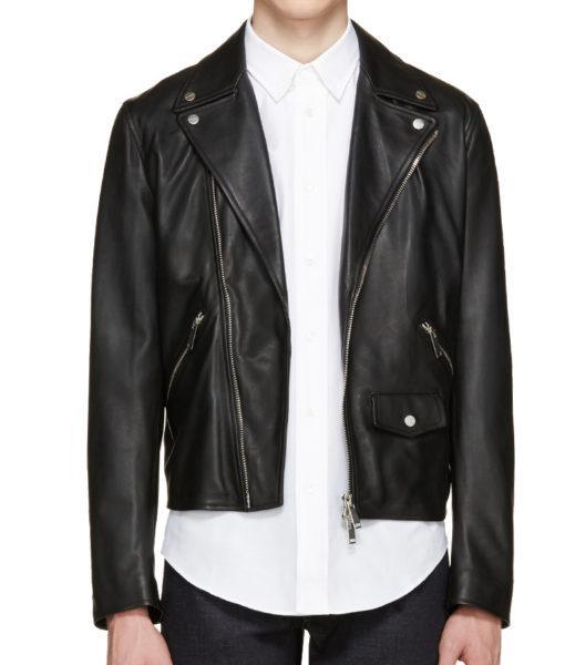 Super Adam Men Biker Real Leather Jackets