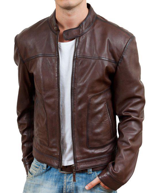 Super Brownish Men Classic Real Leather Jackets