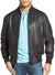 Super Buttoned Men Bomber Real Leather Jackets