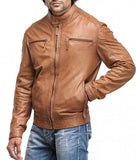 Super Rohnny Men Biker Real Leather Jackets - The Jacket Planet