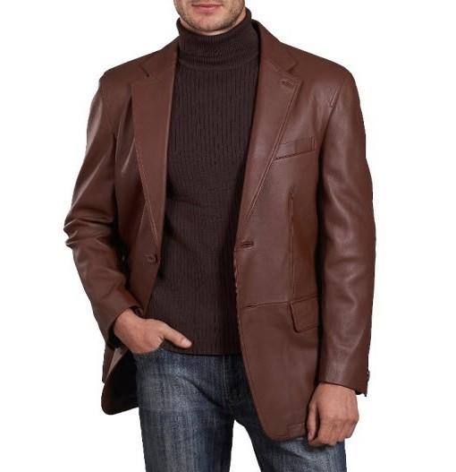 Super Shearling Men Real Leather Blazers