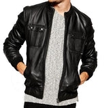 Super Spinner Men Bomber Leather Jackets - The Jacket Planet