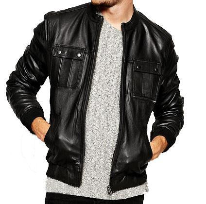 Super Spinner Men Bomber Leather Jackets - The Jacket Planet