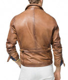 Men Biker Leather Jackets: Tan Brown - The Jacket Planet
