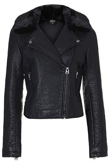 Super Widecollar Women Biker Real Leather Jackets