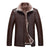 Thickening Warm Windbreak Lamb Fur Collar mens Real leather Jackets and Coat