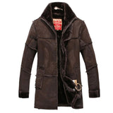 Faux Fur Coat Spliced Suede Leather Jacket - The Jacket Planet