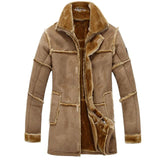 Faux Fur Coat Spliced Suede Leather Jacket - The Jacket Planet