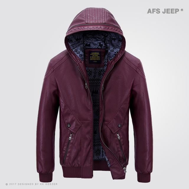 Autumn PU Leather Jackets Men ize - The Jacket Planet