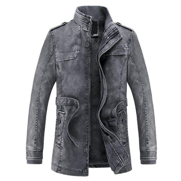 washed Leather Motorcycle Biker Jackets