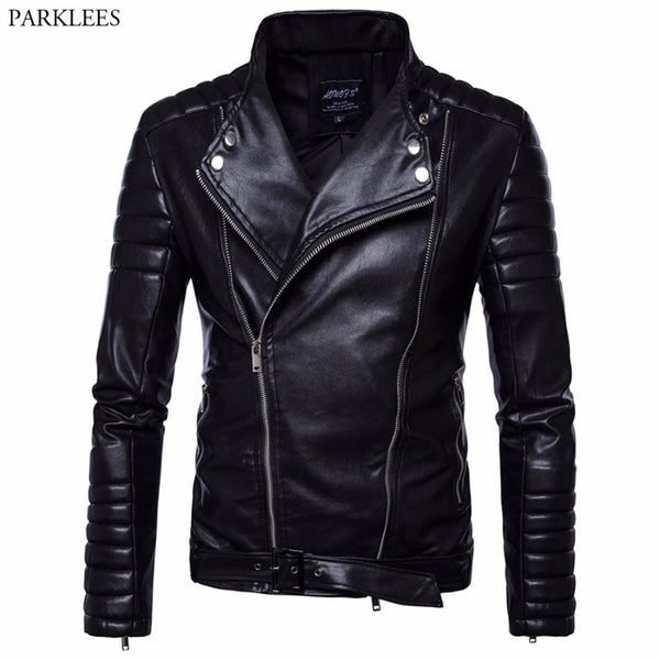 Motorcycle Real Leather Jacket Men