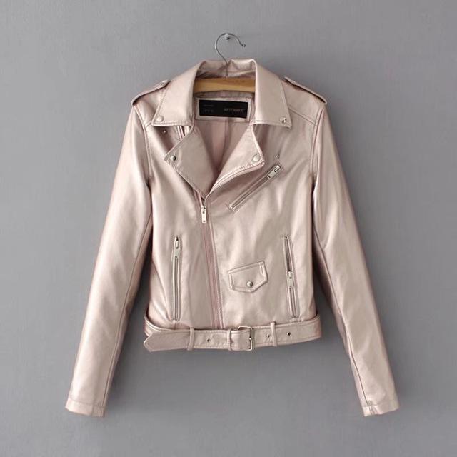 Bright Color Faux Leather Motorcycle Bomber Jacket Coat - The Jacket Planet