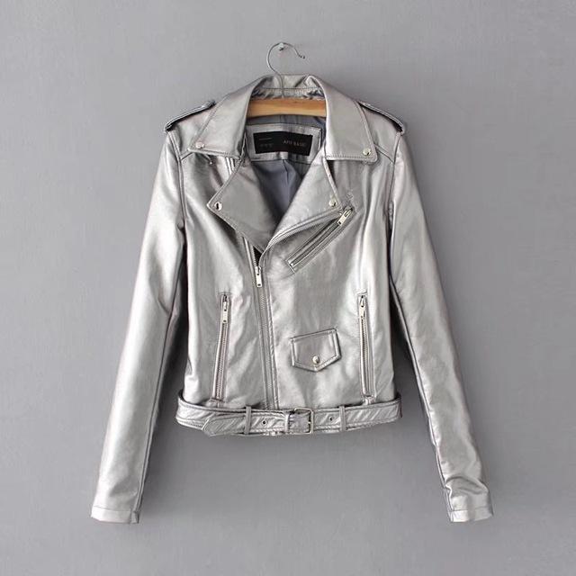 Bright Color Faux Leather Motorcycle Bomber Jacket Coat - The Jacket Planet