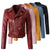 Wine Red Faux Leather Jackets