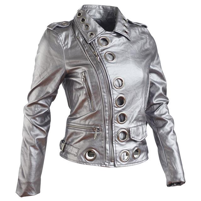Aonibeier Women Locomotive Faux Leather Jacket - The Jacket Planet