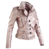 Aonibeier Women Locomotive Faux Leather Jacket - The Jacket Planet