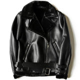Black Red Women Faux Leather Jacket - The Jacket Planet