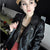 Turn Down Collar Women Real Leather Jackets