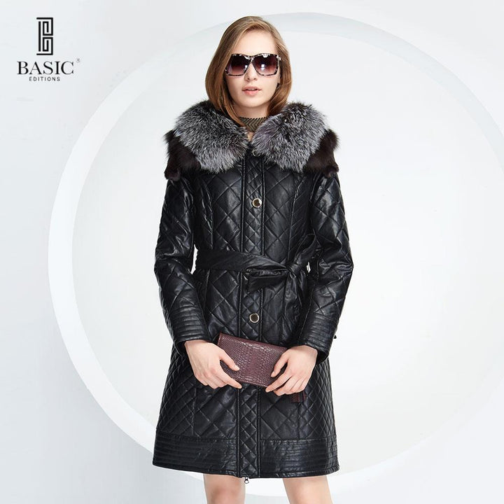 BASIC EDITIONS Winter Women Faux Leather Jacket - The Jacket Planet