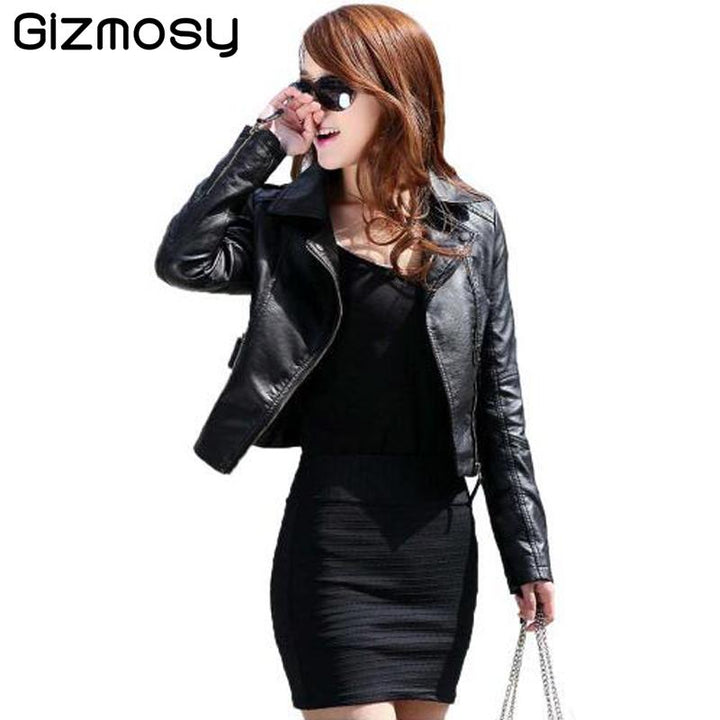 1PC Vintage PU Leather Jacket Slim Biker - The Jacket Planet
