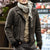 Men motorcycle bikers Real Leather  zipper jacket men