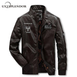 Autumn Winter Thick Bomber Men Leather Jacket - The Jacket Planet