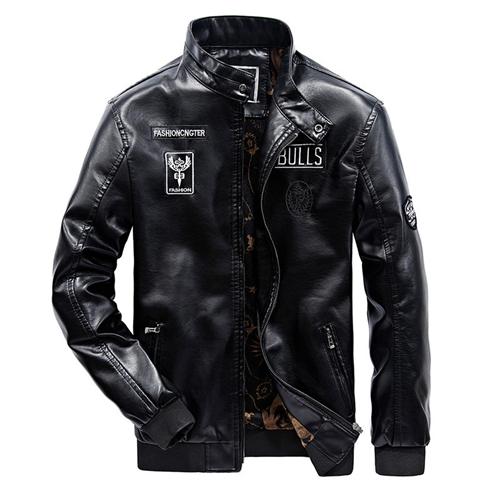 Autumn Winter Thick Bomber Men Leather Jacket - The Jacket Planet