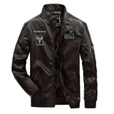 Autumn Winter Thick Bomber Men Leather Jacket - The Jacket Planet