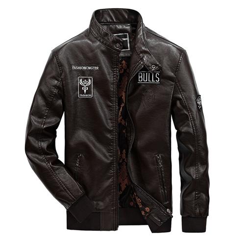 Autumn Winter Thick Bomber Men Leather Jacket - The Jacket Planet